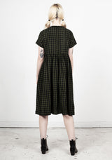 Terra Gingham Midi Smock Dress