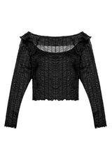 Whisper Gathered Mesh Top