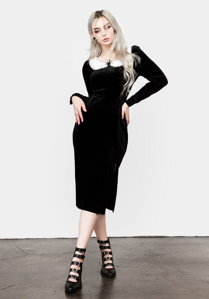 Ungoliant Lace Collar Midi Dress