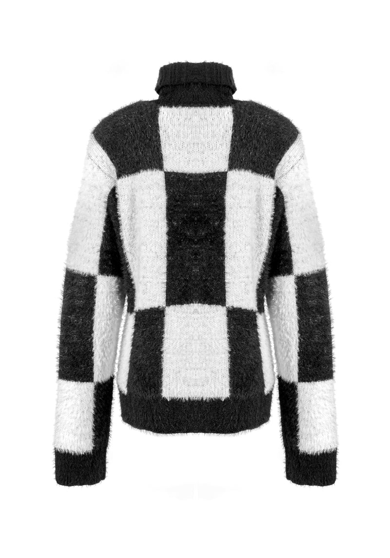 Two-Tone Checkerboard Jumper