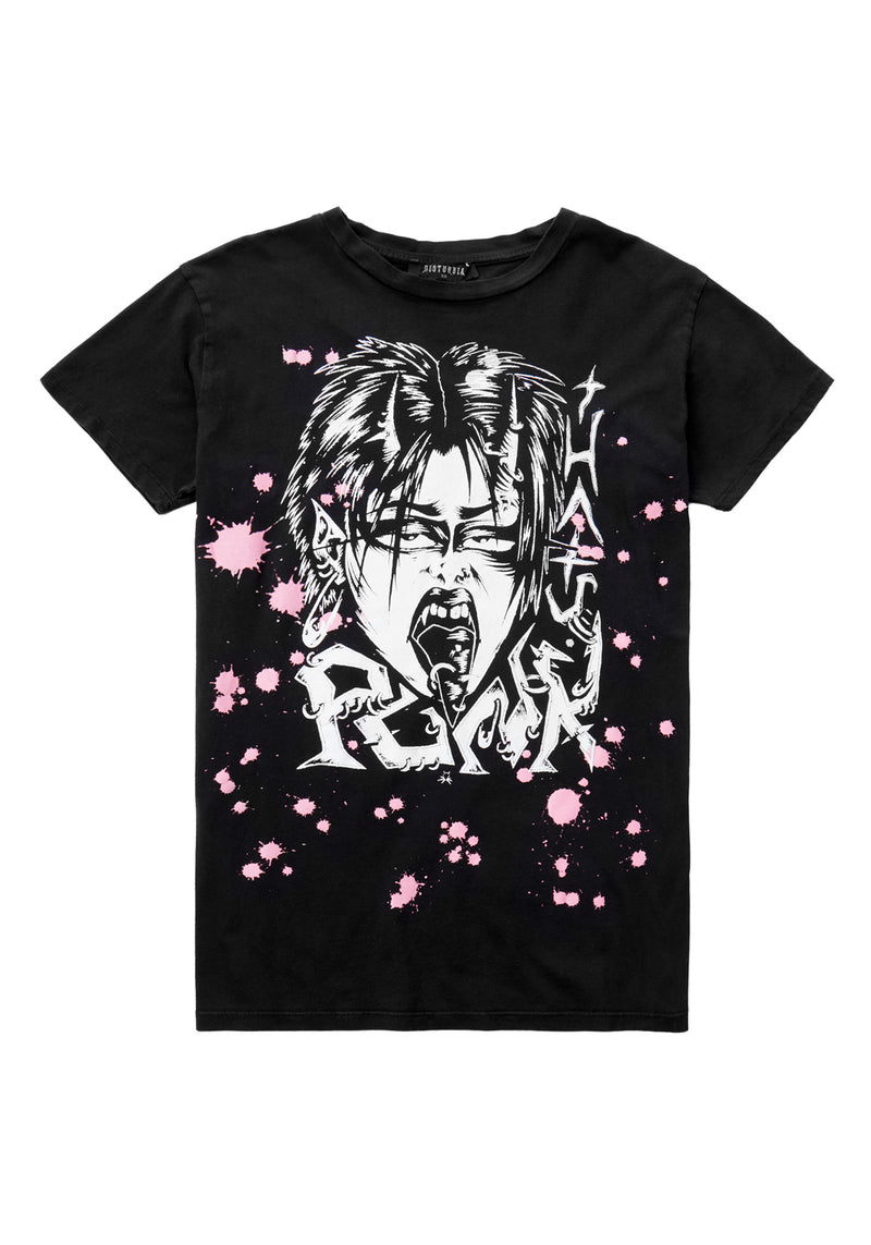 Punk Vintage Black Washed T-Shirt