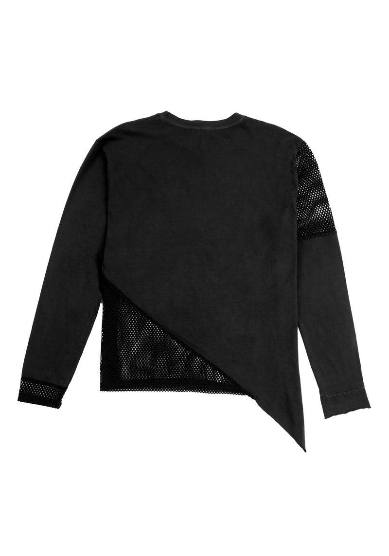 Hellbound Layered Fishnet Long Sleeve T-shirt