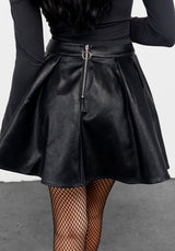 Mercyful PU Leather Mini Skirt