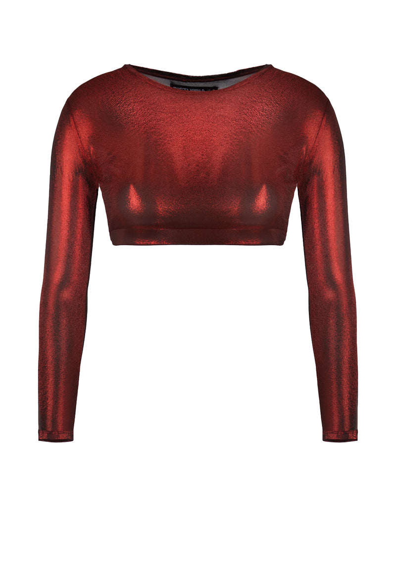 Rockclub Metallic Crop Top