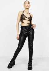 Rival Faux Leather Lace Up Pants