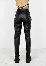 Rival Faux Leather Lace Up Pants