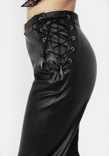 Rival Faux Leather Lace Up Pants