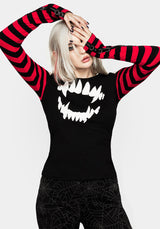 Rawr Stripe Cold Shoulder Tee