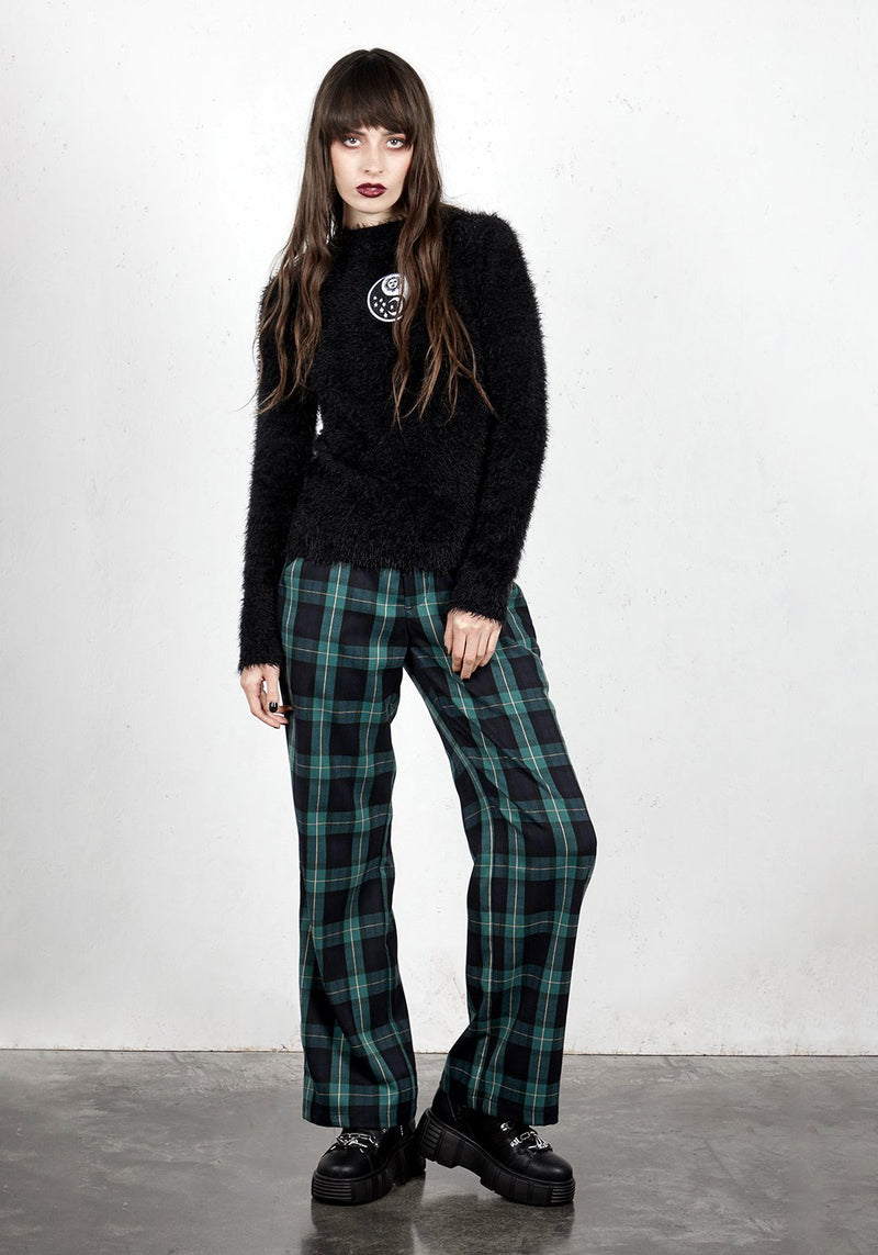 Creed Wide Leg Check Trousers