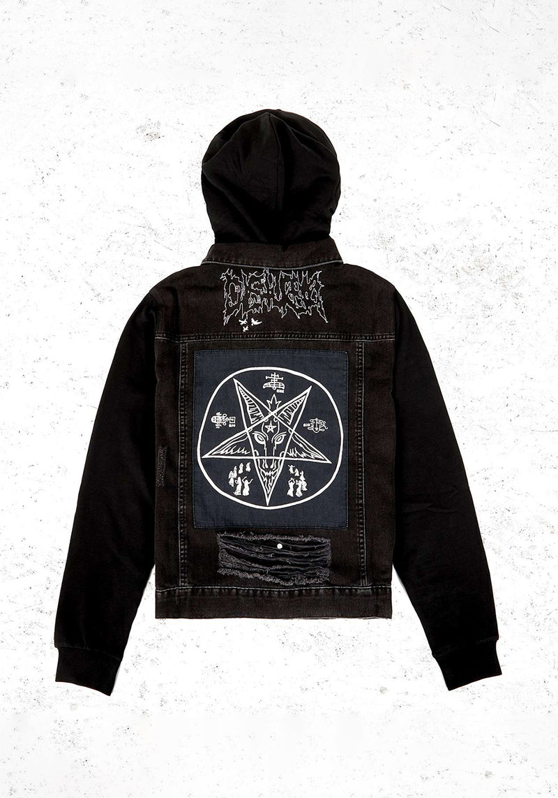 Damage Denim Hooded Jacket