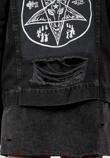 Damage Denim Hooded Jacket