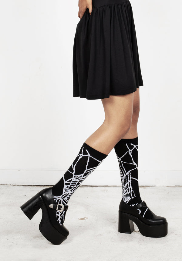 SPIDER WEB LONG SOCKS