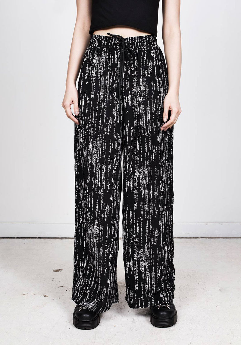 Digital Rain Wide Leg Trousers