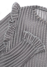 MOURNING RUFFLE TOP GHOST GREY