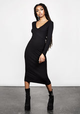 VAMPIRA V-NECK MIDI DRESS