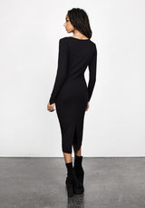 VAMPIRA V-NECK MIDI DRESS