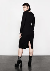 VAMPIRA V-NECK MIDI DRESS