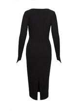VAMPIRA V-NECK MIDI DRESS