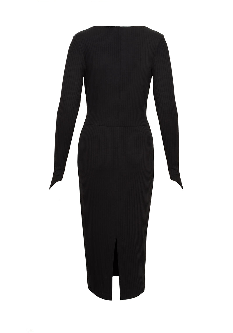 VAMPIRA V-NECK MIDI DRESS