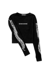 Xenomort Thumb Split Crop Top