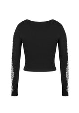 Xenomort Thumb Split Crop Top