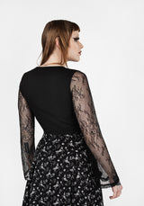 WALLFLOWER JERSEY WRAP TOP