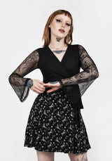 WALLFLOWER JERSEY WRAP TOP