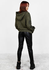 Sabbat and Sun Green Acid Wash Pullover Hoody