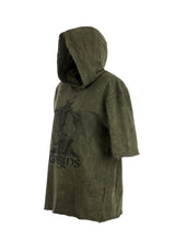 Goblins Green Acid Wash Short Sleeved Hoody