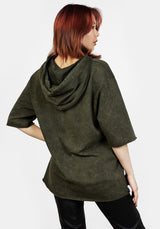 Goblins Green Acid Wash Short Sleeved Hoody