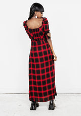 Pennyroyal Check Midi Dress