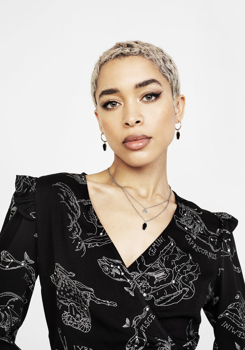 Zodiac Crop Wrap Top