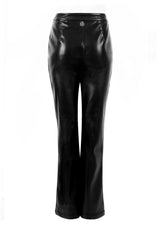 BRONTE LEATHER FLARED TROUSERS