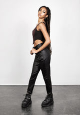 BITEFEST COATED SKINNY TROUSER