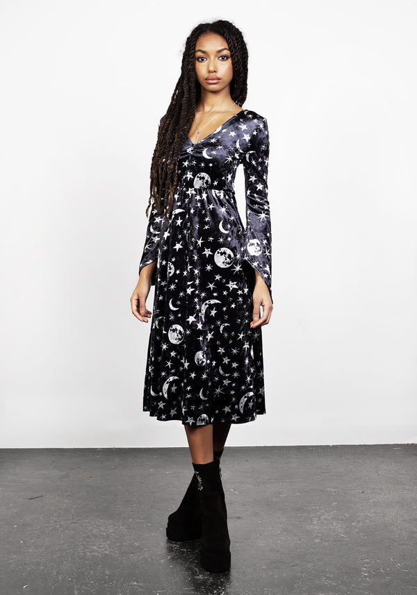 ALLNIGHTER VELVET MIDI DRESS
