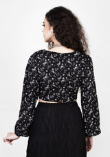 MAKEBELIEVE TIE FRONT CROP TOP