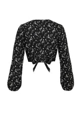 MAKEBELIEVE TIE FRONT CROP TOP