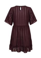 SHEER SMOCK DRESS IN PURPLE