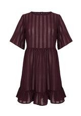 SHEER SMOCK DRESS IN PURPLE