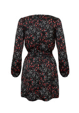 ROSETEARS FRILL PEPLUM MINI DRESS