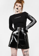 SINISTER MINI VINYL SKIRT