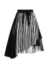 PARANORMAL ASYMMETRIC MIDI SKIRT