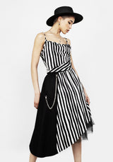 PARANORMAL ASYMMETRIC MIDI SKIRT