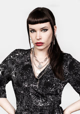 SPELLWORK MIDI WRAP DRESS