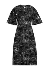 SPELLWORK MIDI WRAP DRESS