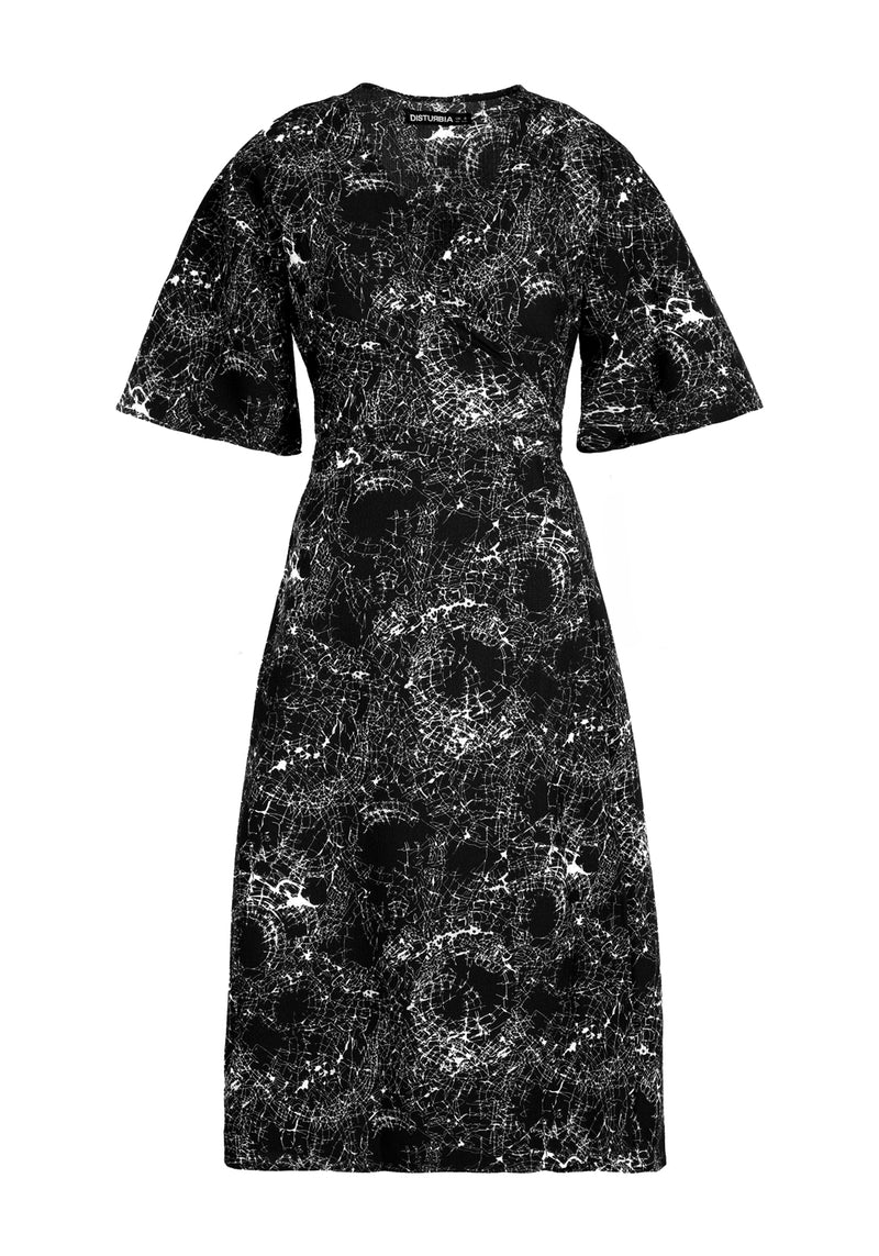 SPELLWORK MIDI WRAP DRESS