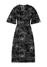 SPELLWORK MIDI WRAP DRESS