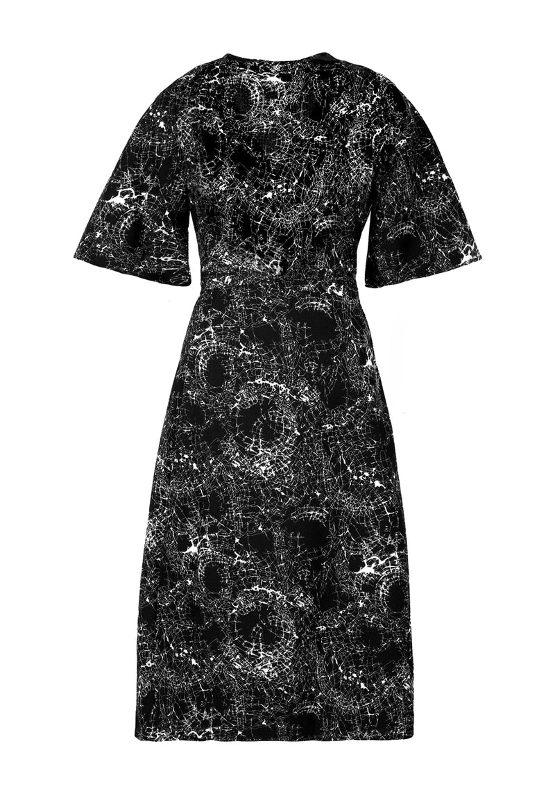 SPELLWORK MIDI WRAP DRESS
