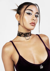 GOTHITA PU LACE CHOKER
