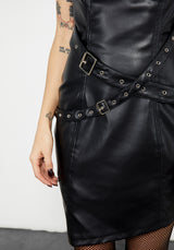 Roxy Bondage PU Leather Dress